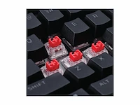 Hyperx alloy rise mechanisch gaming toetsenbord, rode schakelaars, hot swap zwart - afbeelding 4 van  4