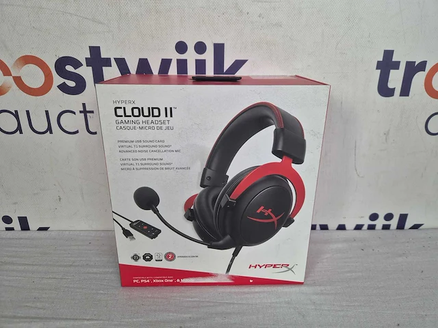 Hyperx cloud ii - bedrade gaming headset - rood - afbeelding 2 van  2