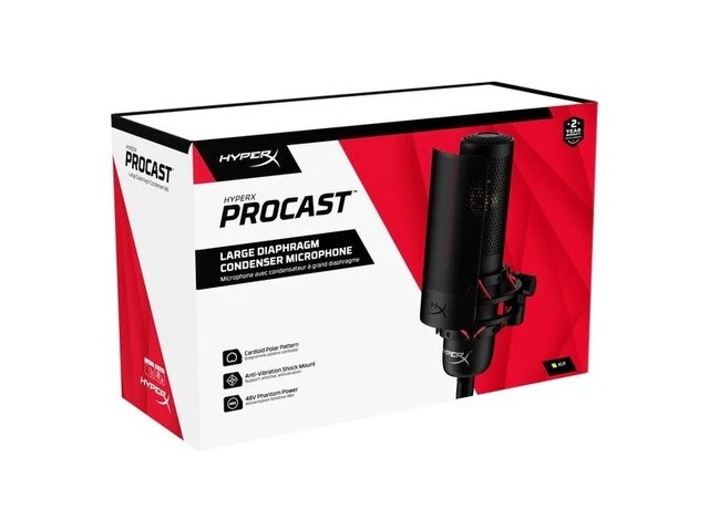 Hyperx procast studiomicrofoon zendmethode: incl. shockmount - afbeelding 2 van  5