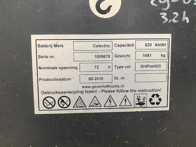 Hyster - 2000 - j 2.50 xm - vorkheftruck - afbeelding 12 van  13