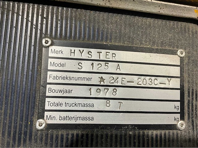 Hyster - s125a - vorkheftruck, 6t, lpg - afbeelding 7 van  19