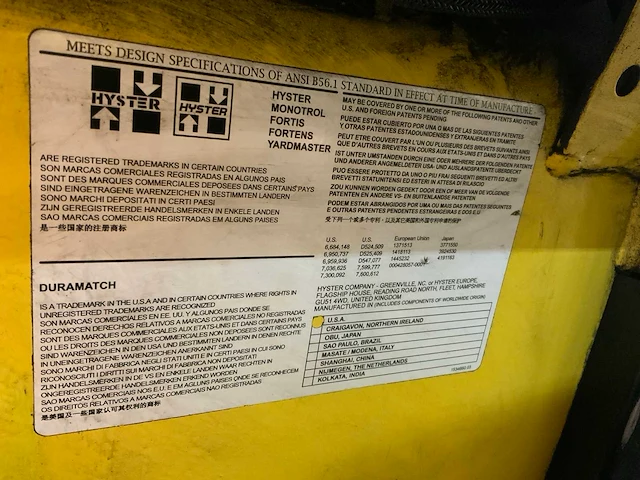 Hyster e4.00xl vorkheftruck vorkenspreider, accumulator - afbeelding 26 van  26