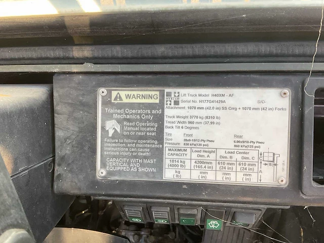 Hyster h40xm vorkheftruck - afbeelding 9 van  9