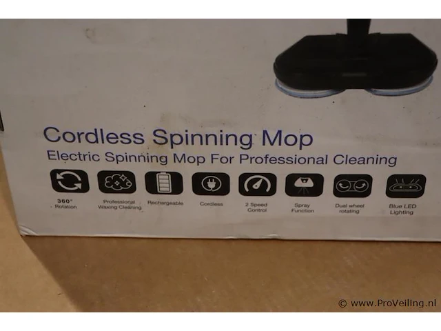 Hyundai draadloze elektrische dweil - spinning mop vloerreiniger met spray functie - afbeelding 2 van  4