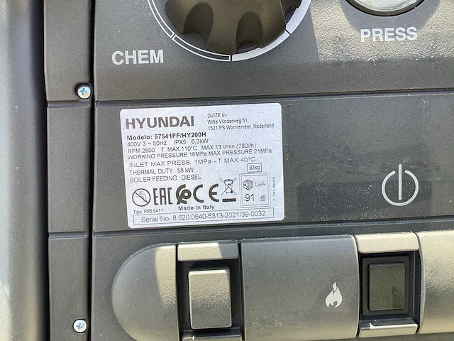 Hyundai hy200h hogedrukreiniger - afbeelding 11 van  12