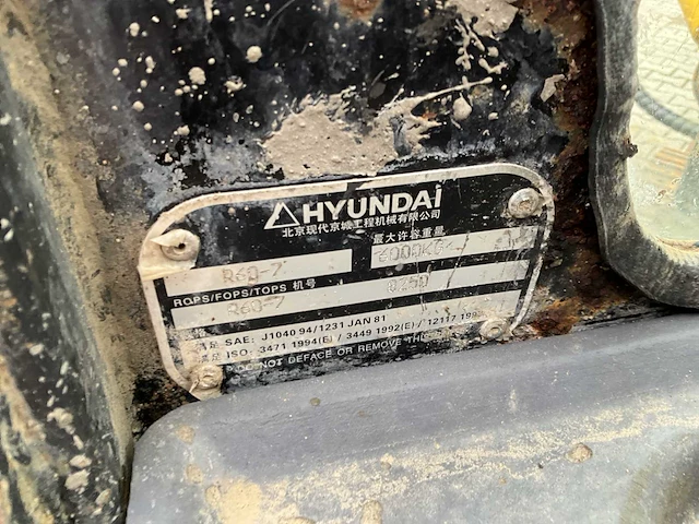 Hyundai r60-7 robex midigraafmachine - afbeelding 21 van  28