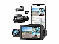 I07 dashcam - 3-kanaals camera wifi gps - 4k+1080p wolfbox - afbeelding 1 van  1