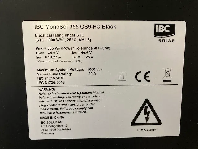 Ibc - monosol 355 os9-hc - set van 10 full black ibc (355 wp) zonnepanelen en 1 blaupunkt bps-v01-03.0 omvormer (1-fase) - afbeelding 5 van  9