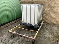 Ibc opslagtank met transportwagen - afbeelding 1 van  3