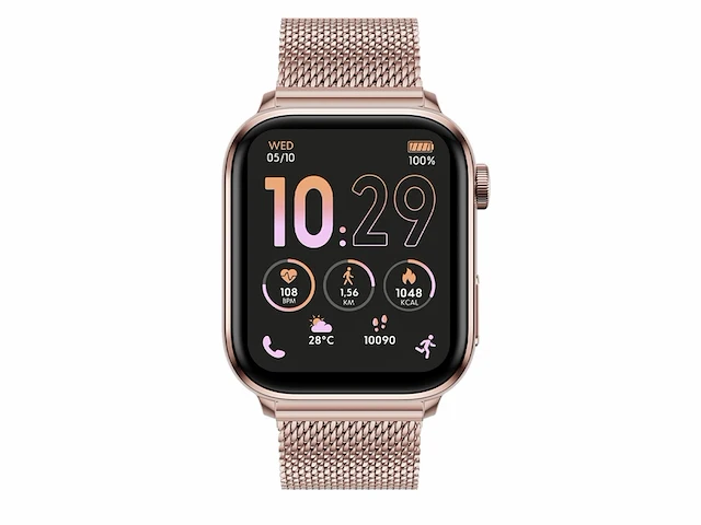 Ice watch 3.0 rose gold milanese 1.78 amoled gps dames horloge met metalen band - afbeelding 2 van  2