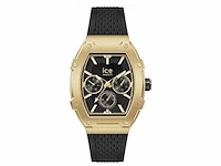 Ice-watch ice boliday dames horloge met siliconen band zwart goud - afbeelding 1 van  1