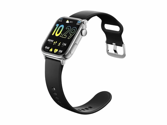 Ice-watch ice smart 2. aangesloten horloge met zwarte siliconen band voor mannen zilver zwart - afbeelding 2 van  4