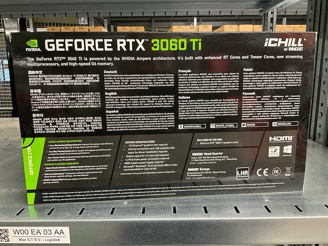 Ichill geforce rtx 3060ti videokaart - afbeelding 3 van  5
