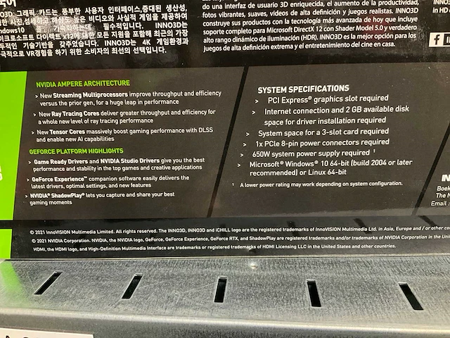 Ichill geforce rtx 3060ti videokaart - afbeelding 4 van  5