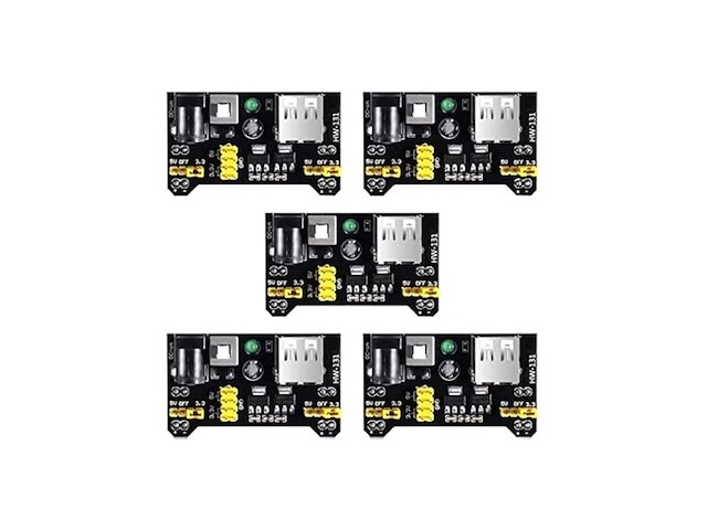 Icquanzx 5 stuks mb102 33 v / 5 v breadboard - afbeelding 1 van  2