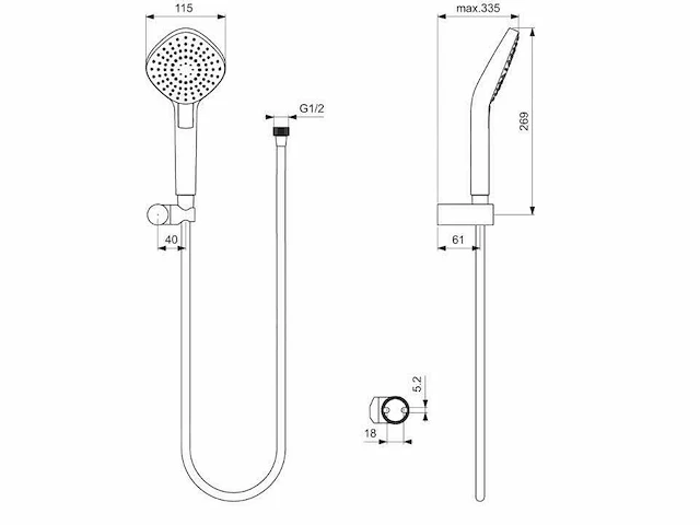 Ideal rain evo handdouche - afbeelding 5 van  5