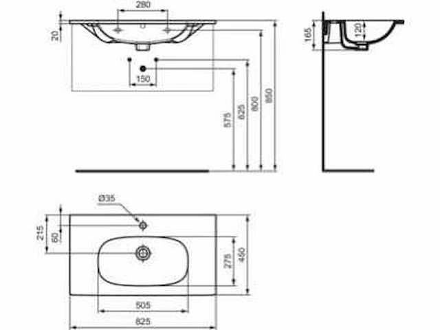 Ideal standard - tesi t3509 - wastafel - afbeelding 6 van  6