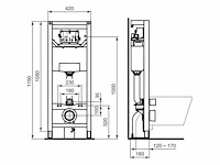 Ideal standard prosys 120m vrijstaand inbouwreservoir - afbeelding 2 van  2
