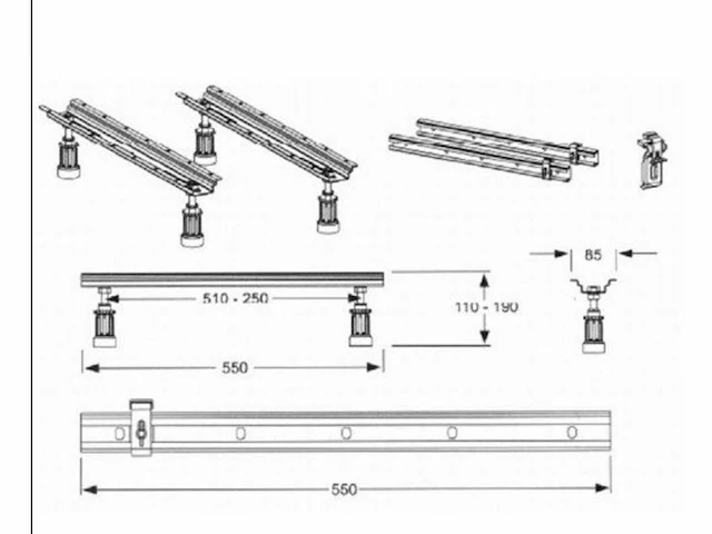 Ideal standard universeel badpoten met wandsteun - afbeelding 2 van  3