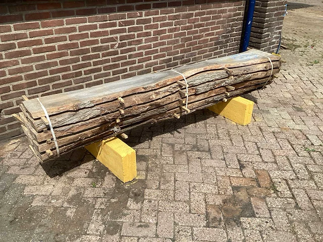 Iep - 2018 gezaagd 380 x 390 x 2580 mm - schaaldeel (6x) - afbeelding 3 van  6