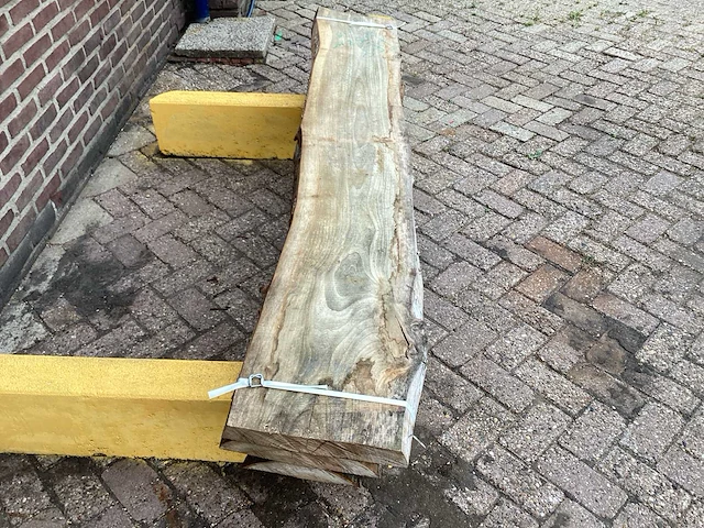 Iepen - 2018 gezaagd 160 x 360 x 2300 mm - schaaldeel (3x) - afbeelding 4 van  6