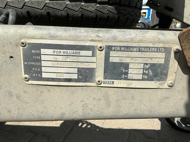 Ifor williams gx125hd machinetransporter / tandemas aanhangwagen - afbeelding 8 van  17