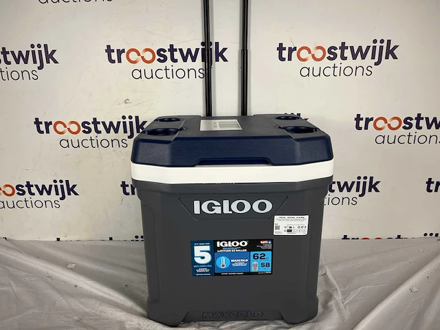 Igloo - maxcold 62 roller - koelbox op wielen - 56 liter - grijs - afbeelding 2 van  2