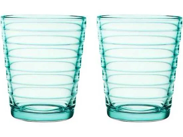 Iitala glazen aino aalto glas - 0,22 l watergroen - 2 stuks (2x) - afbeelding 1 van  2