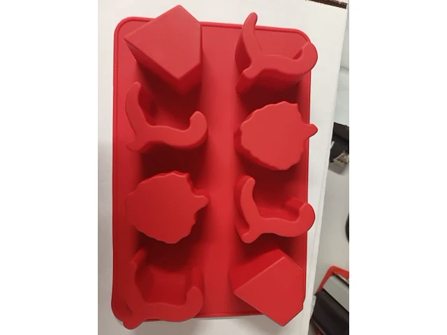 Ijsblokjes maker rood 40 stuks - afbeelding 6 van  7
