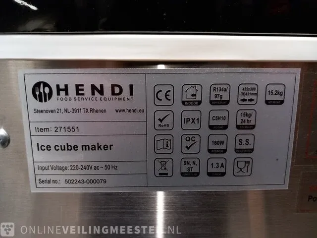 Ijsblokjesmachine hendi, 271551 - afbeelding 8 van  8