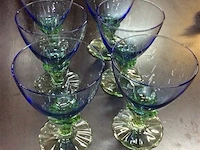 Ijscoupes groen-blauw gekleurd 6stuks - afbeelding 1 van  2