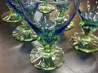 Ijscoupes groen-blauw gekleurd 6stuks - afbeelding 2 van  2