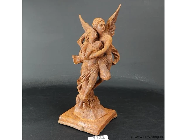 Ijzeren beeld cupido en psyche - afbeelding 1 van  5