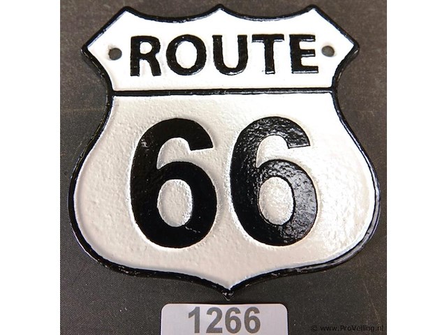 Ijzeren schild route 66 - afbeelding 1 van  5