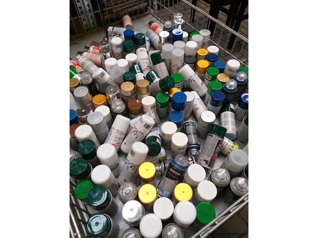 Ijzeren verkoopbak incl. spuitbusjes - afbeelding 2 van  4