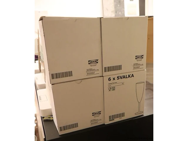 Ikea champagne glazen, 21cl type svalka - 4 dozen á 6 stuks - afbeelding 1 van  3