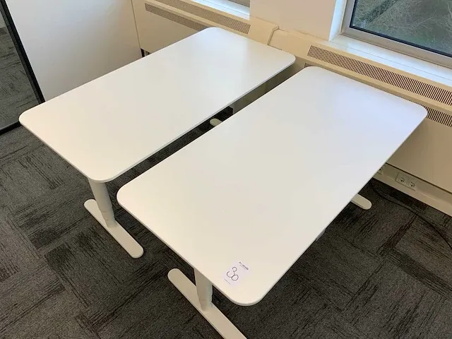 Ikea zit/sta bureautafel (2x) - afbeelding 3 van  5