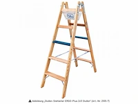 Iller leiter 2105-7 houten treden trapladder ergo plus inklapbare ladder 2x5 treden - afbeelding 1 van  2