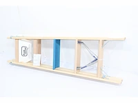 Iller leiter 2105-7 houten treden trapladder ergo plus inklapbare ladder 2x5 treden - afbeelding 2 van  2