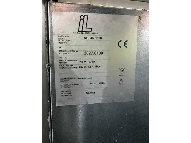 Ilsa ab04n5010 blast-chiller - afbeelding 5 van  5