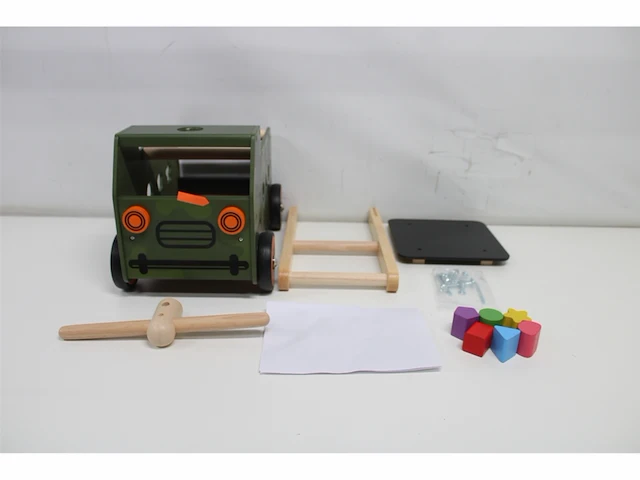 I'm toy houten loopwagen army - afbeelding 2 van  3