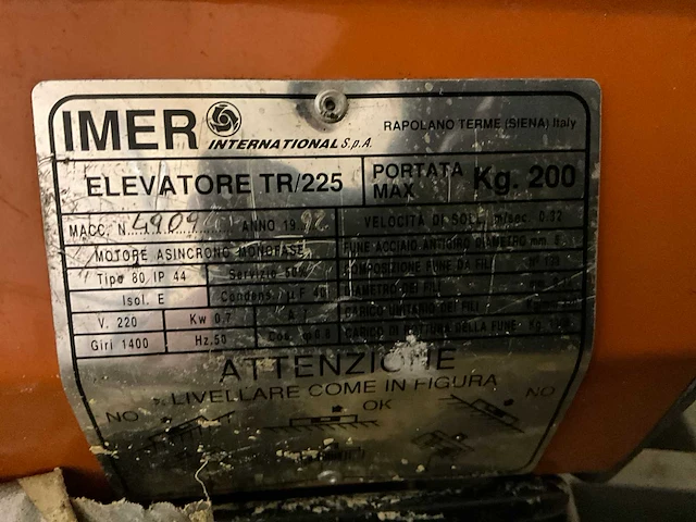 Imer tr/225 takel met zwenkarm - afbeelding 8 van  8
