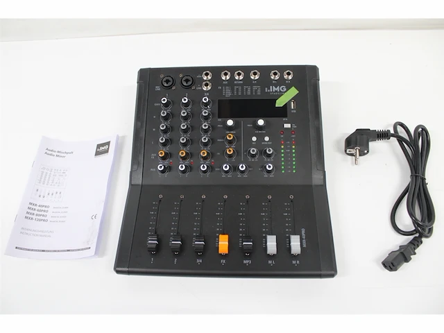 Img stageline mxr40pro 4kanaals audiomengpaneel met geïntegreerde mp3speler bluetooth ontvanger en dsp zwart - afbeelding 3 van  4