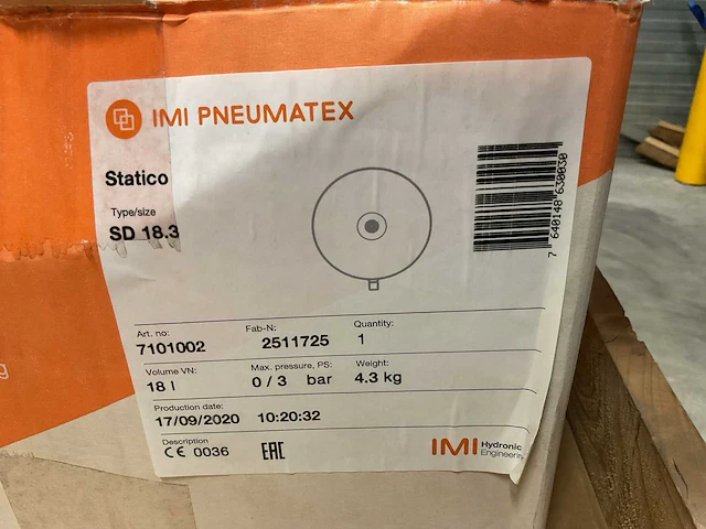 Imi pneumatex statico sd 18.3 expansievat - afbeelding 2 van  2