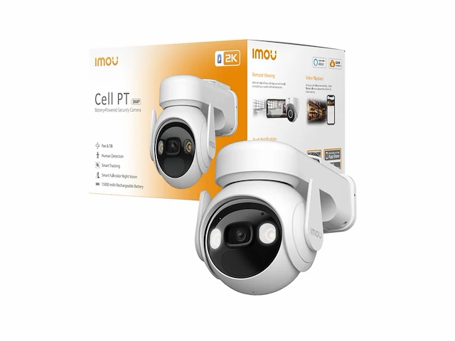 Imou cell pt beveiligingscamera 2k draadloos bewakingscamera voor buiten 360 graden dekking persoonsdetectie ip66 - afbeelding 2 van  4