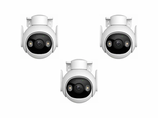 Imou cruiser 2 - beveiligingscamera voor buiten - 3k beeldkwaliteit - panoramisch draaien en kantelen voor volledige dekking - wifi 6 - slimme kleuren nachtzicht - accurate detectiebereik tot 22m voor personen en 44m voor auto's - ip66 weerbestendig - afbeelding 1 van  2