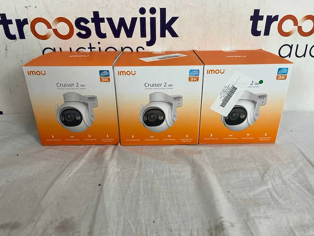 Imou cruiser 2 - beveiligingscamera voor buiten - 3k beeldkwaliteit - panoramisch draaien en kantelen voor volledige dekking - wifi 6 - slimme kleuren nachtzicht - accurate detectiebereik tot 22m voor personen en 44m voor auto's - ip66 weerbestendig - afbeelding 2 van  2