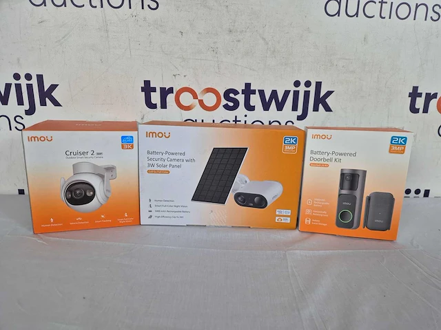 Imou deurbel 2s kit - slimme draadloze video deurbel + imou cruiser 2 - beveiligingscam + imou cell go full color met zonnepaneel - beveiligingscamera - afbeelding 2 van  2