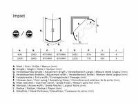 Impact cl-kwr955c douchecabine kwartrond - afbeelding 5 van  5