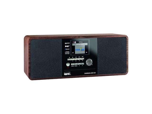 Imperial dabman i200 internet/dab+ radio met cdspeler (stereogeluid fm wlan aux in lineout hoofdtelefoonuitgang inclusief voeding) bruin - afbeelding 3 van  4